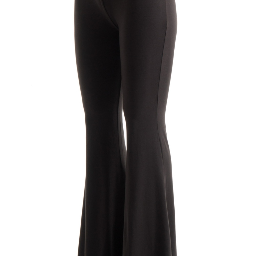 BRUSHED JERSEY BELL BOTTOM PANTS (PLUS) - Picture 6 of 8